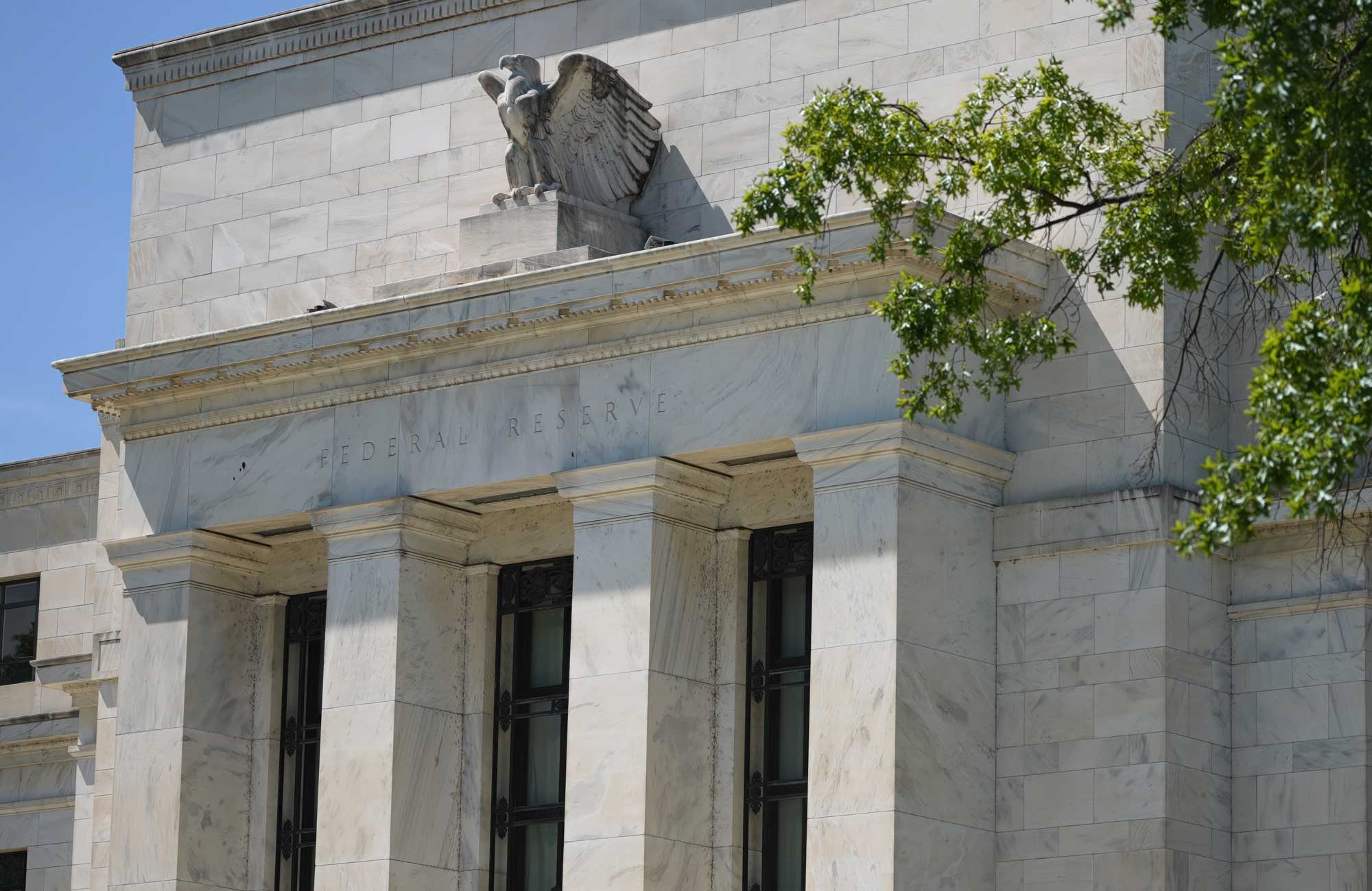 The Federal Reserve building in Washington DC features neoclassical architecture